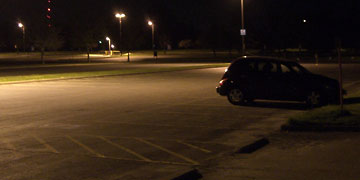 Al's car, alone in the parking lot