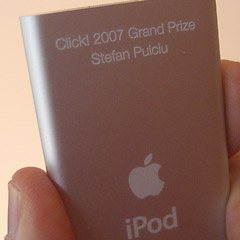 Ipod Nano engraved Click! Grand Prize Stefan Pulciu