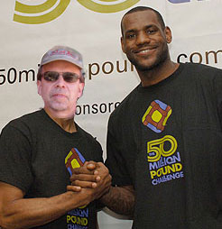 Digitally-altered photo of LeBron and Al
