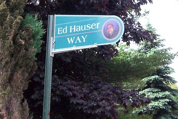 Road sign for Ed Hauser Way