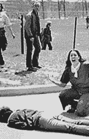 Detail of famous Kent State shooting photo
