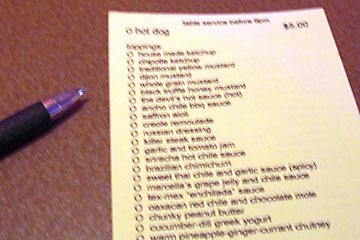 List of hot dogs toppings