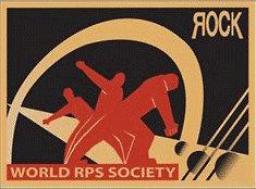 Propaganda-style World RPS Society poster