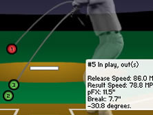 Screenshot - detail of pitch statistics