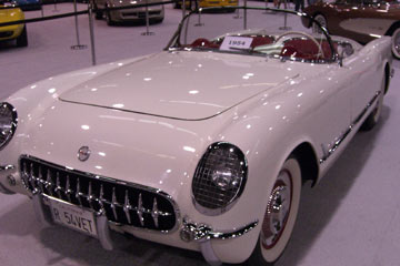 White '54 Corvette convertible