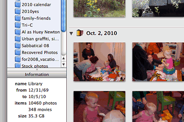 Iphoto library screen shot