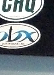 Detail of fancy Outer Banks sticker