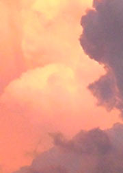 Beautiful orange cloud formation