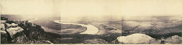 Panoramic photo of Lookout Mountain, 1864