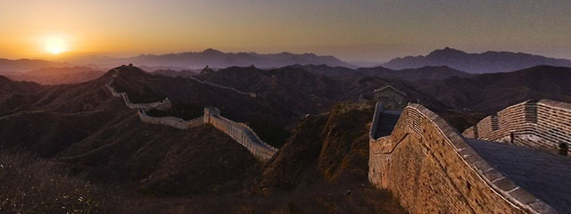 Panoramic photo of Great Wall of China