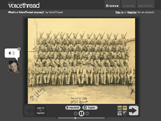 Screenshot of VoiceThread website